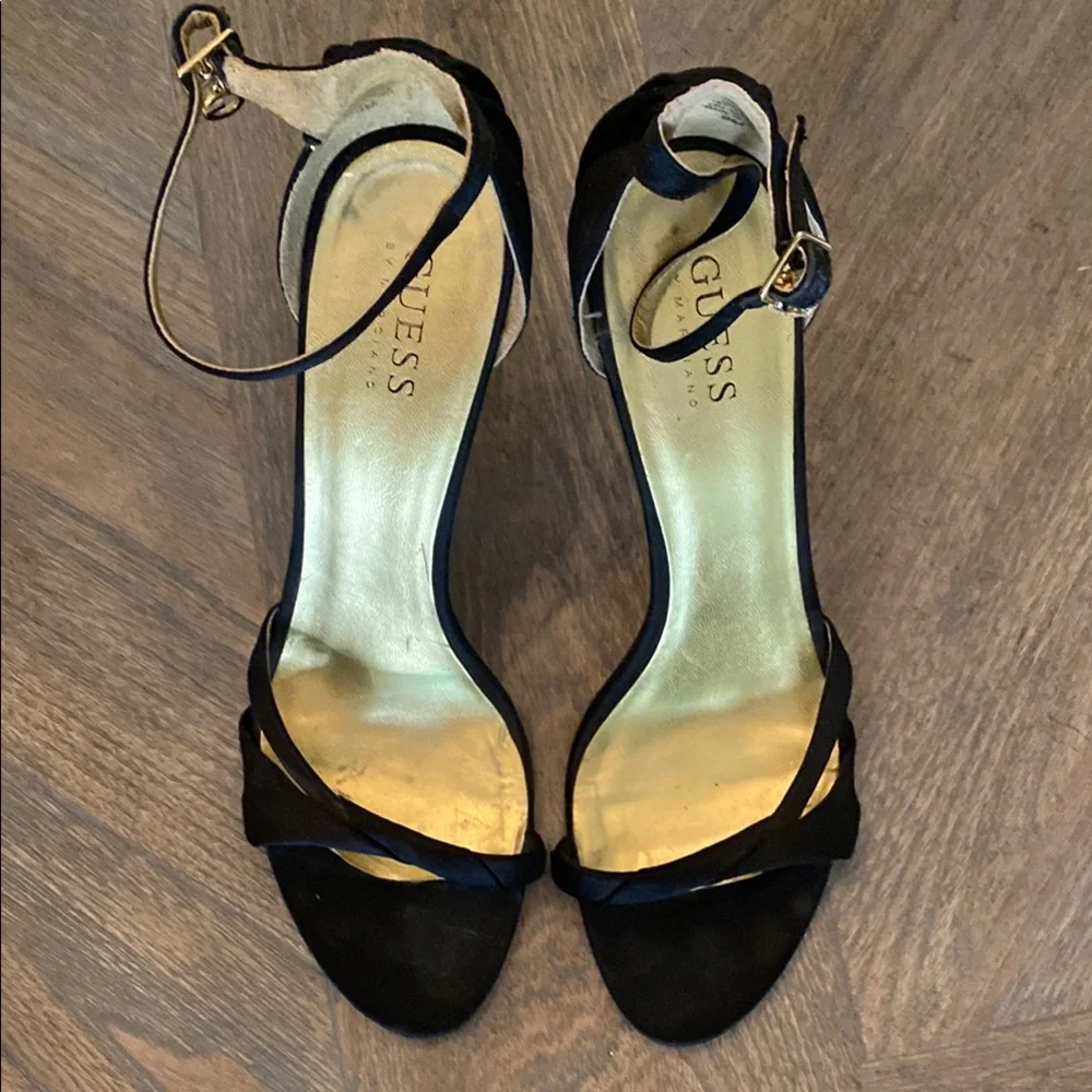Guess Black and Gold Stiletto Heels - Picture 2 of 10